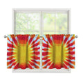 Circle Tie Dye Print Tier Curtains