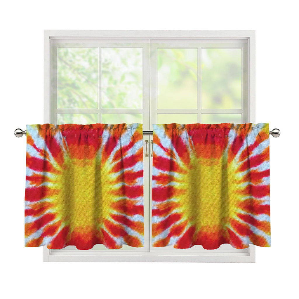 Circle Tie Dye Print Tier Curtains