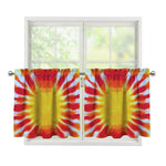 Circle Tie Dye Print Tier Curtains