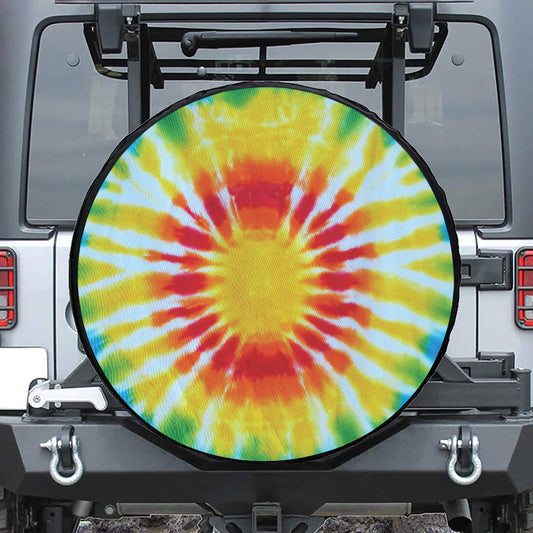Circle Tie Dye Print Tire Cover