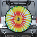 Circle Tie Dye Print Tire Cover With Camera Hole