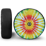 Circle Tie Dye Print Tire Cover With Camera Hole