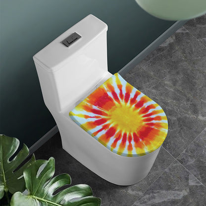 Circle Tie Dye Print Toilet Lid Cover