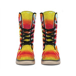 Circle Tie Dye Print Winter Boots