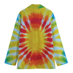 Circle Tie Dye Print Women's Blazer
