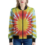 Circle Tie Dye Print Women's Bomber Jacket
