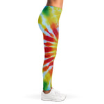 Circle Tie Dye Print Women's Leggings