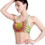 Circle Tie Dye Print Women's Sports Bra