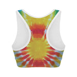 Circle Tie Dye Print Women's Sports Bra