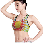 Circle Tie Dye Print Women's Sports Bra