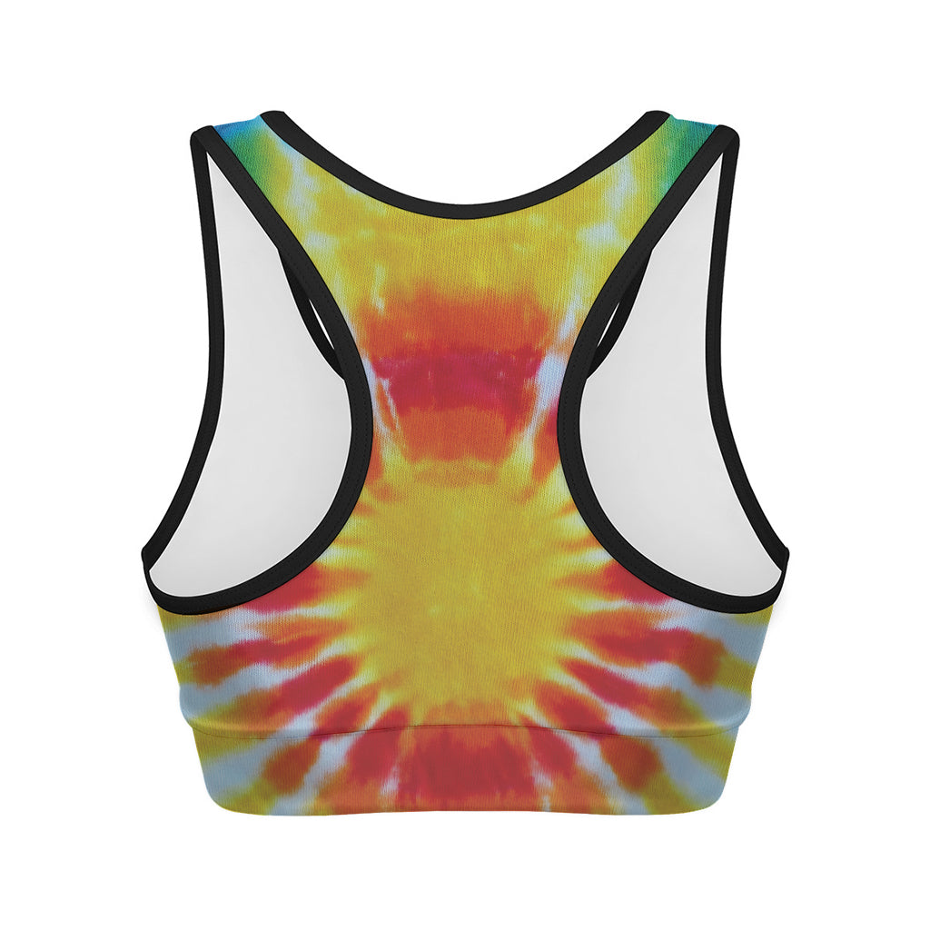Circle Tie Dye Print Women's Sports Bra