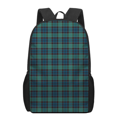 Clan Campbell Tartan Pattern Print 17 Inch Backpack