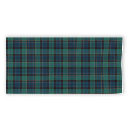 Clan Campbell Tartan Pattern Print Beach Towel