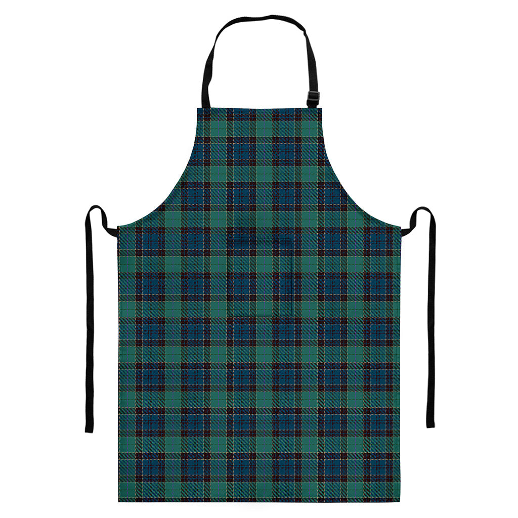 Clan Campbell Tartan Pattern Print Bib Apron With Pocket