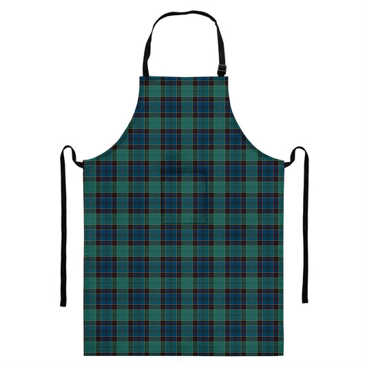 Clan Campbell Tartan Pattern Print Bib Apron With Pocket