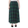 Clan Campbell Tartan Pattern Print Chiffon Maxi Skirt