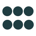 Clan Campbell Tartan Pattern Print Coaster Set