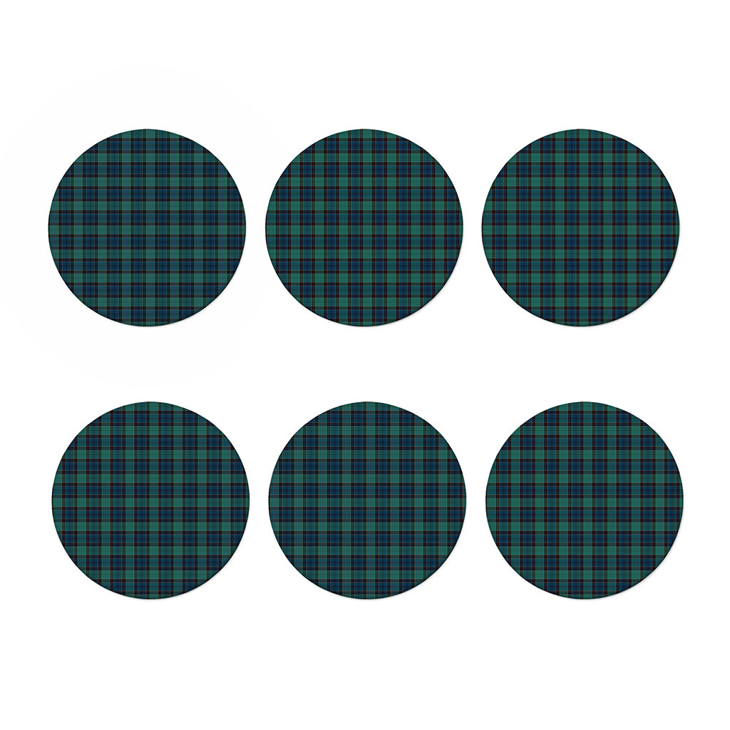 Clan Campbell Tartan Pattern Print Coaster Set
