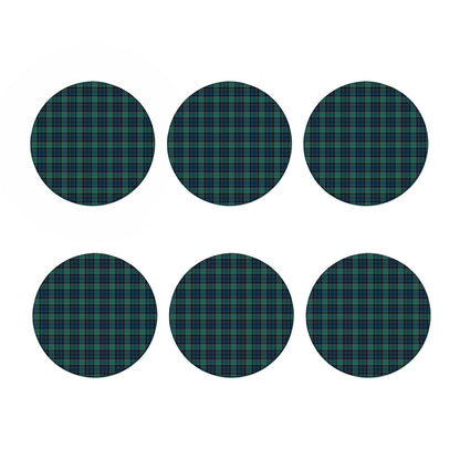 Clan Campbell Tartan Pattern Print Coaster Set