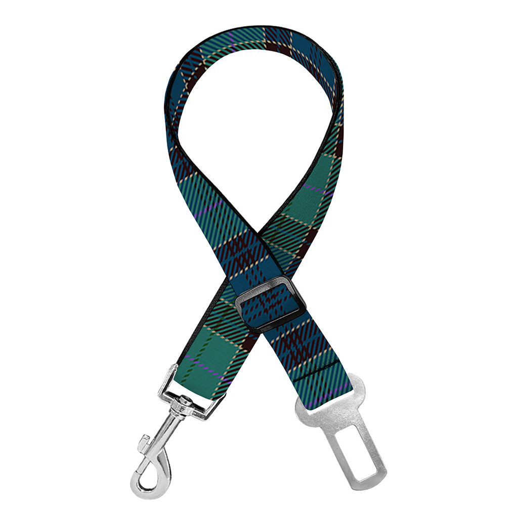 Clan Campbell Tartan Pattern Print Dog Seat Belt