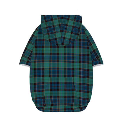 Clan Campbell Tartan Pattern Print Dog Zip Up Hoodie