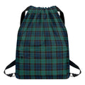 Clan Campbell Tartan Pattern Print Drawstring Backpack