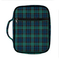 Clan Campbell Tartan Pattern Print Front Pocket Bible Bag