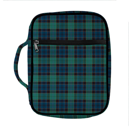 Clan Campbell Tartan Pattern Print Front Pocket Bible Bag