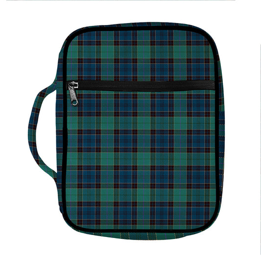 Clan Campbell Tartan Pattern Print Front Pocket Bible Bag