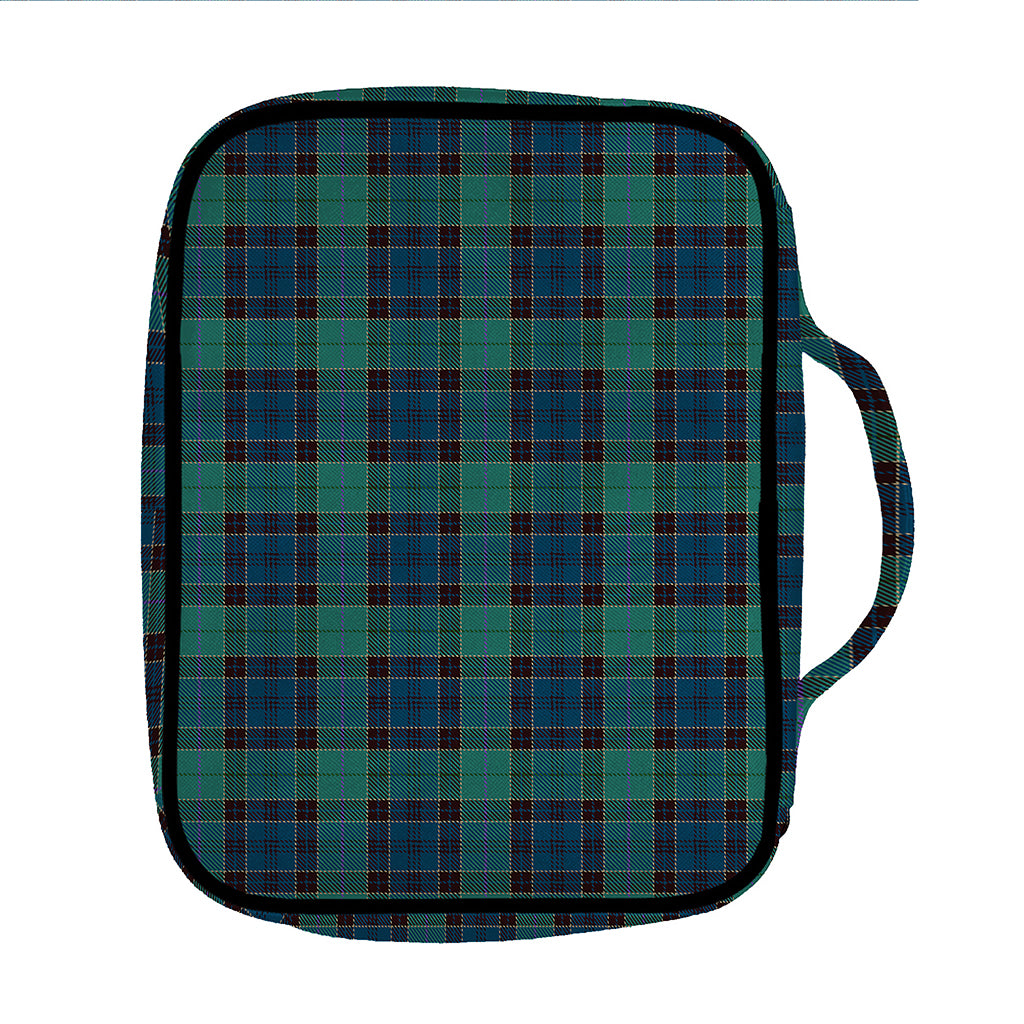 Clan Campbell Tartan Pattern Print Front Pocket Bible Bag