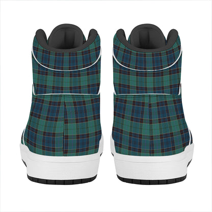 Clan Campbell Tartan Pattern Print High Top Leather Sneakers