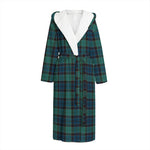 Clan Campbell Tartan Pattern Print Hooded Bathrobe