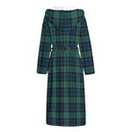 Clan Campbell Tartan Pattern Print Hooded Bathrobe