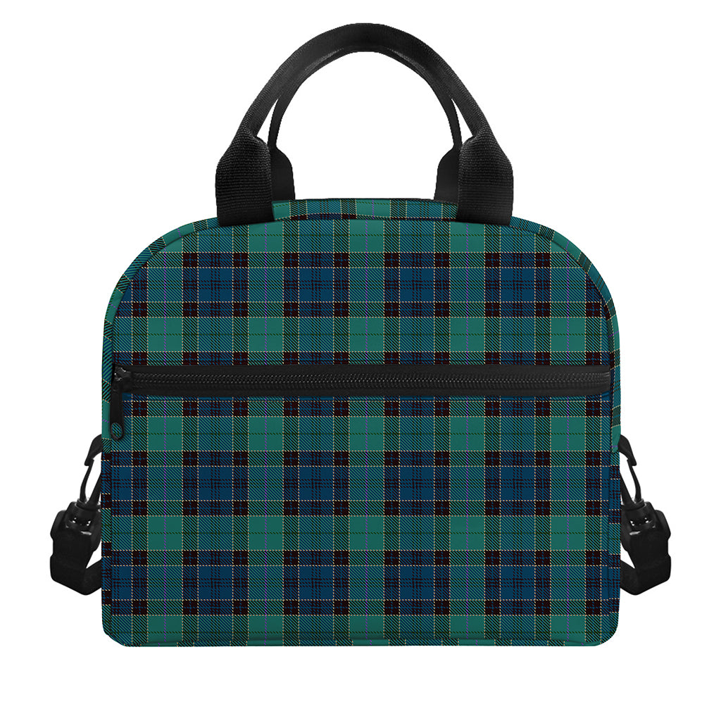 Clan Campbell Tartan Pattern Print Insulated Lunch Bag