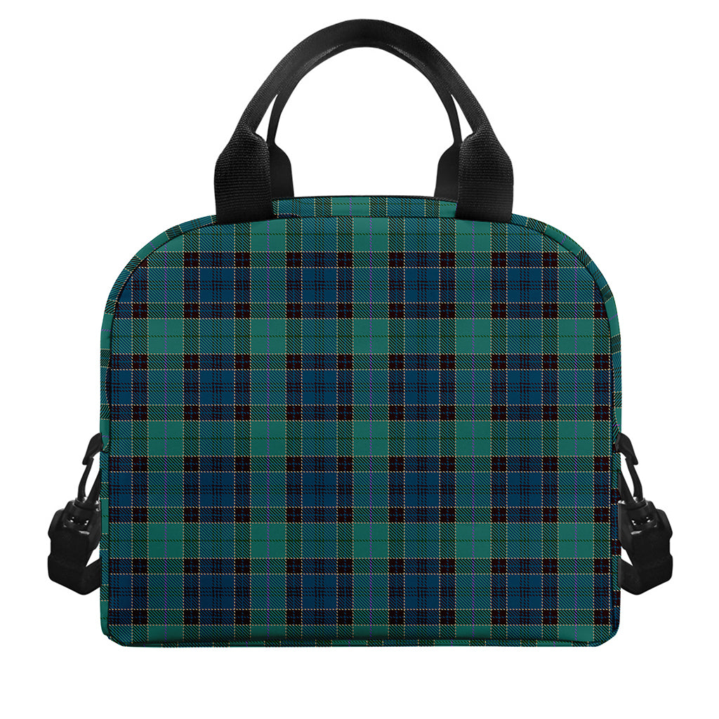 Clan Campbell Tartan Pattern Print Insulated Lunch Bag