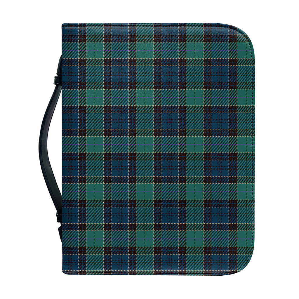 Clan Campbell Tartan Pattern Print Leather Bible Cover