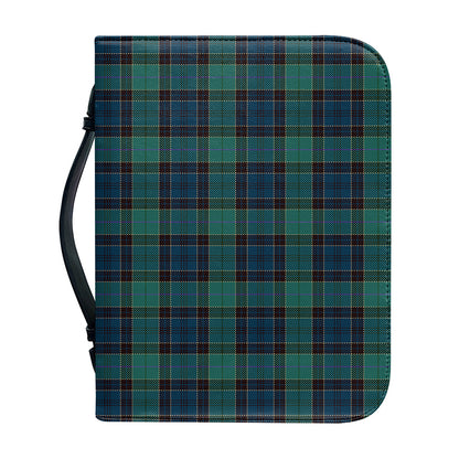 Clan Campbell Tartan Pattern Print Leather Bible Cover