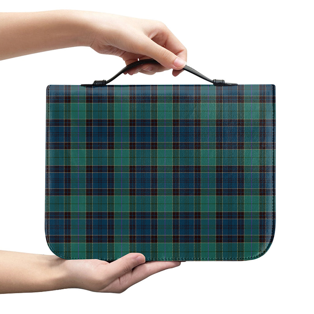 Clan Campbell Tartan Pattern Print Leather Bible Cover