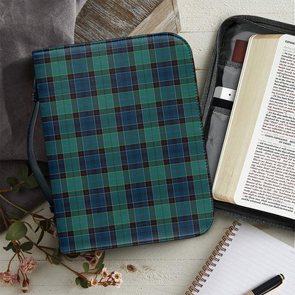 Clan Campbell Tartan Pattern Print Leather Bible Cover