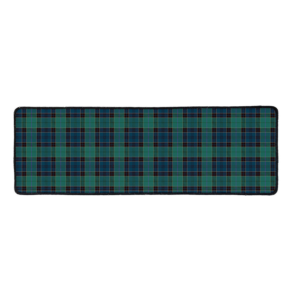 Clan Campbell Tartan Pattern Print Long Kitchen Mat