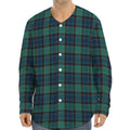 Clan Campbell Tartan Pattern Print Long Sleeve Baseball Jersey