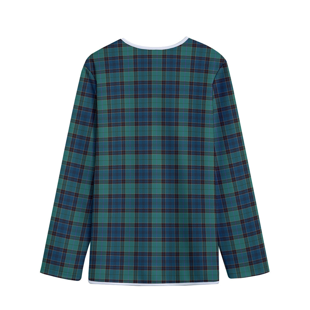 Clan Campbell Tartan Pattern Print Long Sleeve Short Coat
