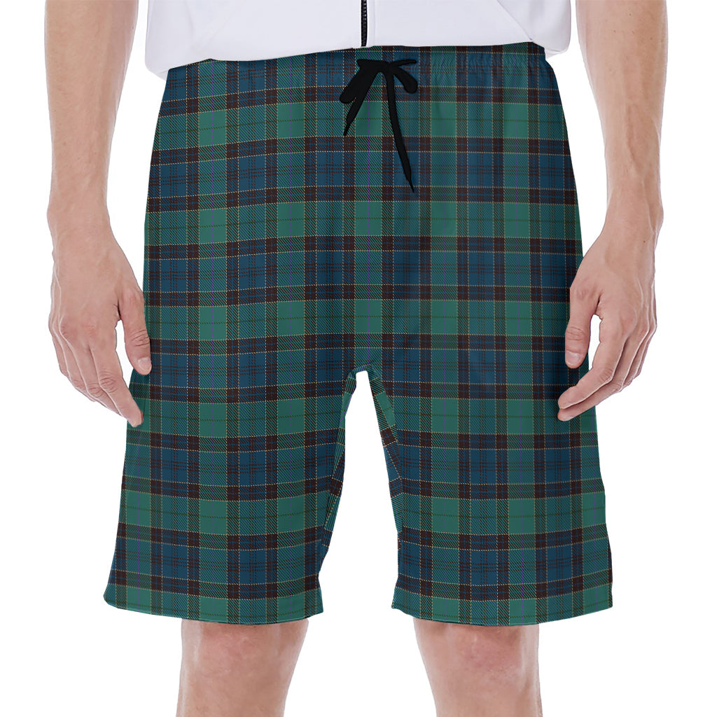Clan Campbell Tartan Pattern Print Men's Beach Shorts