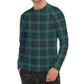 Clan Campbell Tartan Pattern Print Men's Long Sleeve Rash Guard