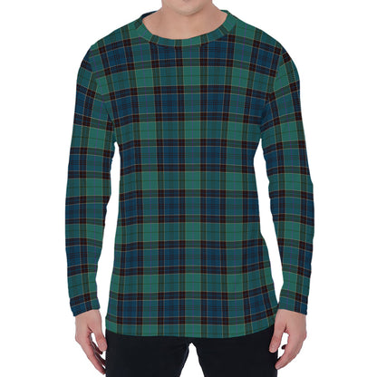 Clan Campbell Tartan Pattern Print Men's Long Sleeve T-Shirt
