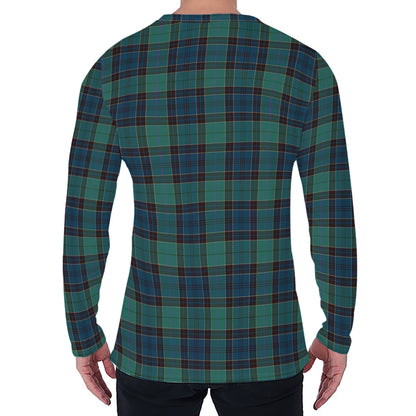 Clan Campbell Tartan Pattern Print Men's Long Sleeve T-Shirt