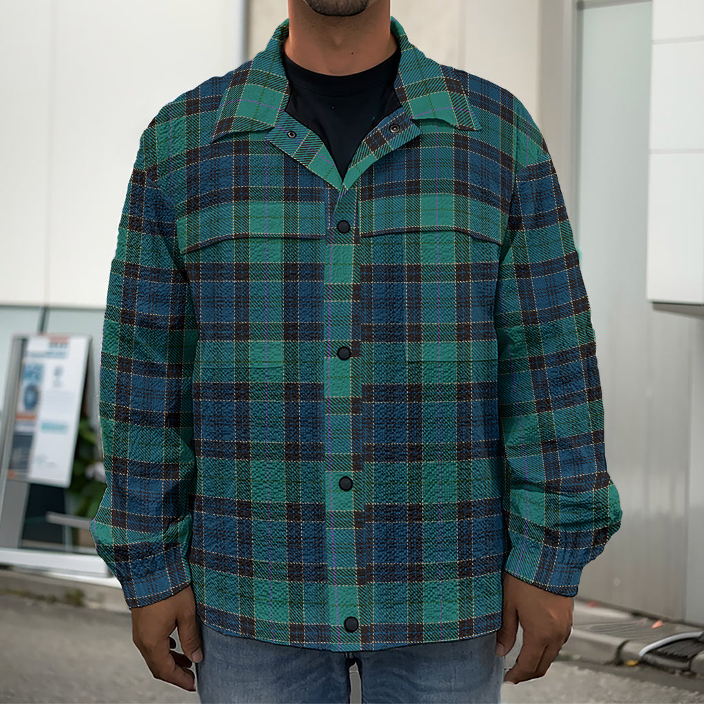 Clan Campbell Tartan Pattern Print Men's Shirt Jacket