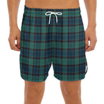 Clan Campbell Tartan Pattern Print Men's Split Running Shorts