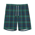 Clan Campbell Tartan Pattern Print Men's Athletic Shorts