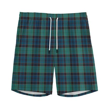 Clan Campbell Tartan Pattern Print Men's Sports Shorts